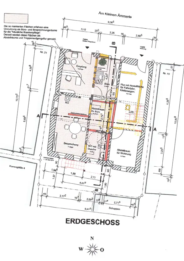 Ansicht Erdgeschoss 2 Häuser verkaufen Tübingen