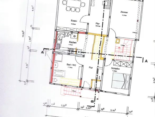 Ansicht Obergeschoss 2 Häuser zum Verkauf Tübingen Kapitalanlage